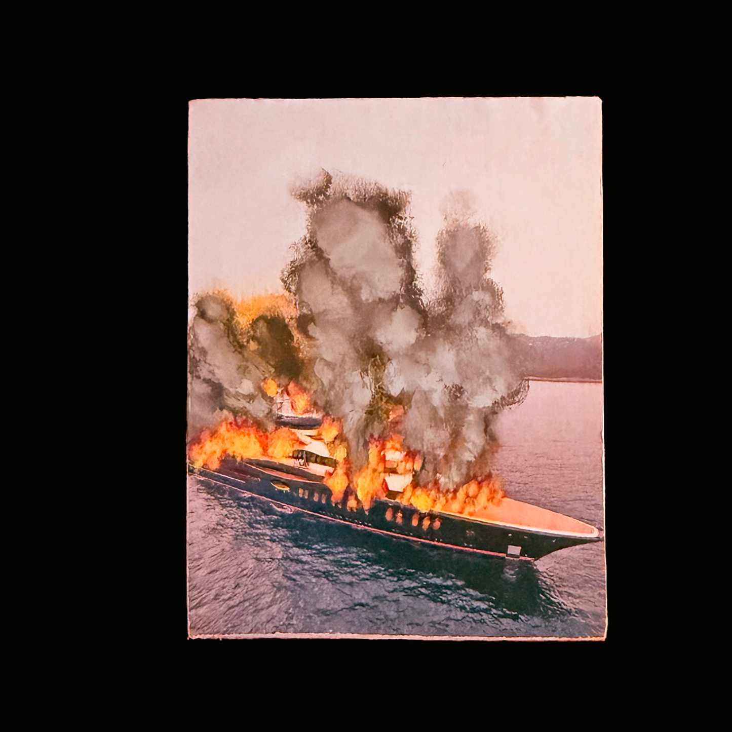 013 - Painted Wood Panel - 3x4 -Zuckerburg's Yacht